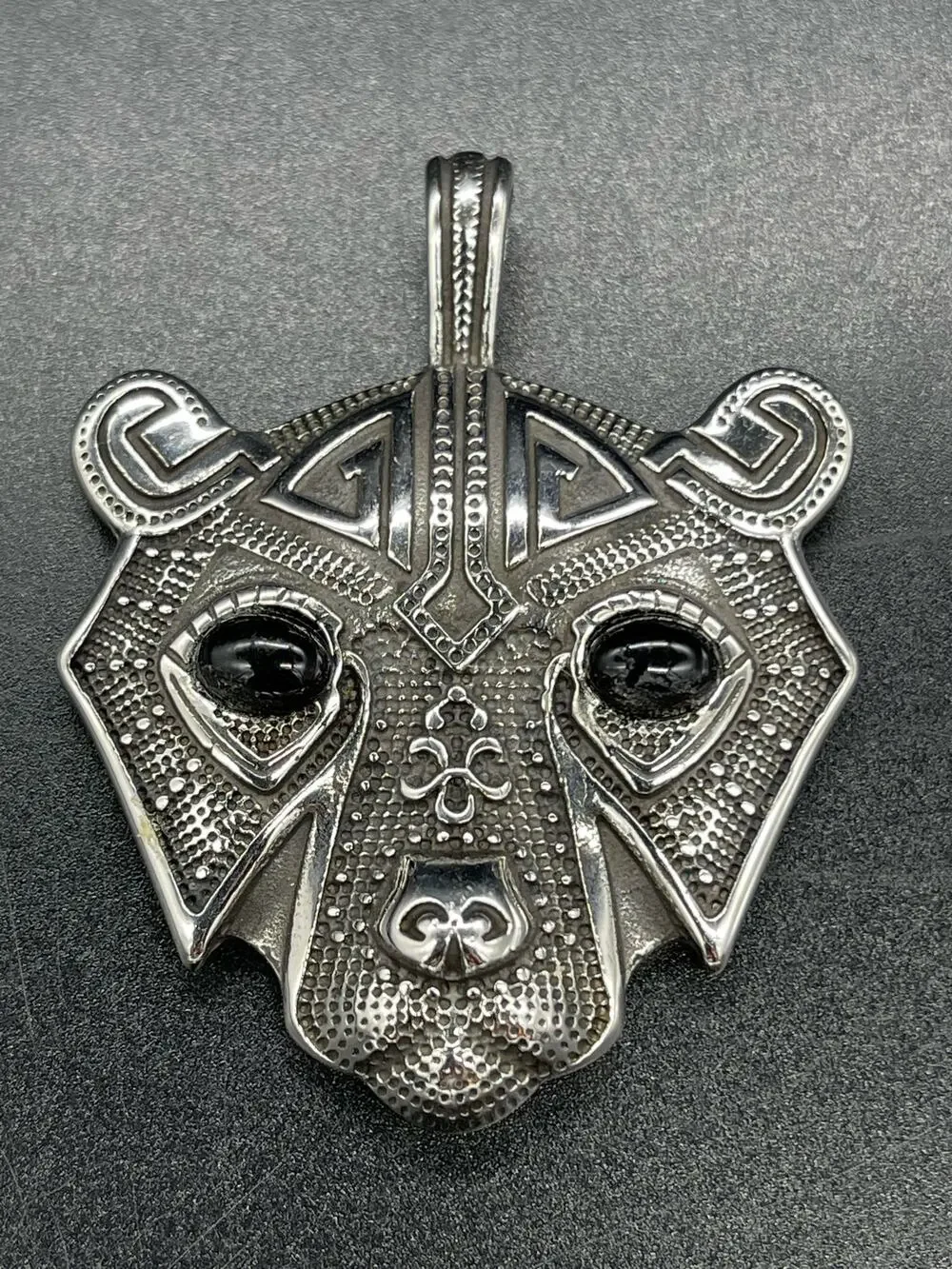Viking Bear Head Gothic Men’s Pendant Stainless Steel